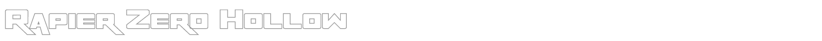 Rapier Zero font preview